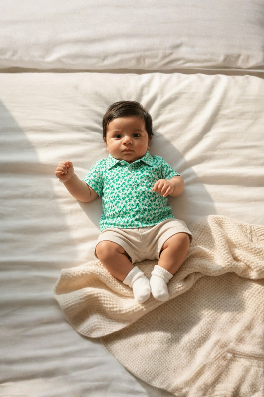 Boys_Tiny_Clover_Field_Knit_Short_Sleeve_Performance_Polo_RuffleButts_+_RuggedButts_2AP0642_00_P1158_0306M_2