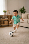 Load image into Gallery viewer, Boys_Tiny_Clover_Field_Knit_Short_Sleeve_Performance_Polo_RuffleButts_+_RuggedButts_2AP0642_00_P1158_5K000_1
