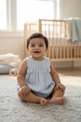 Load image into Gallery viewer, Cuddle_Cotton_Overall_Luli_&_Me_+_Sophie_&_Lucas_26SS57_BL_12M_1
