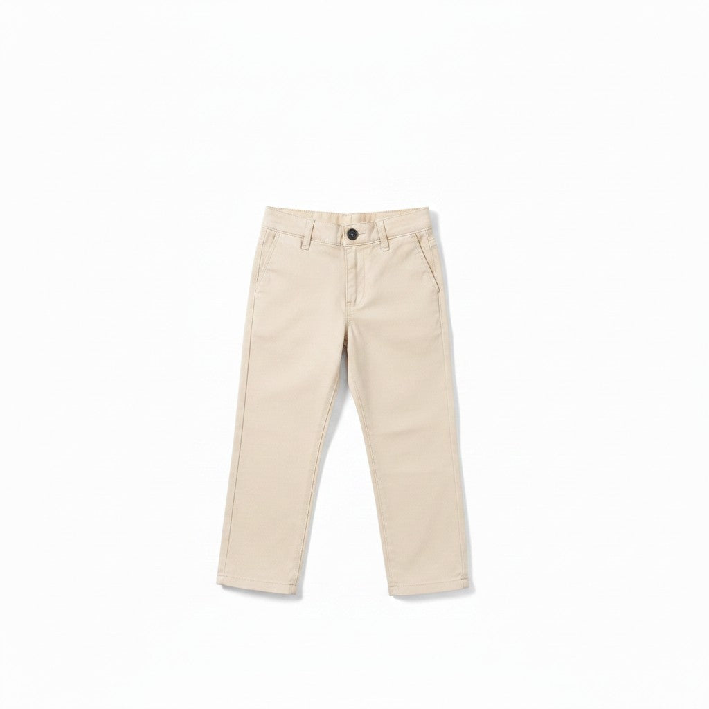 Boys Khaki Stretch Chino Pants