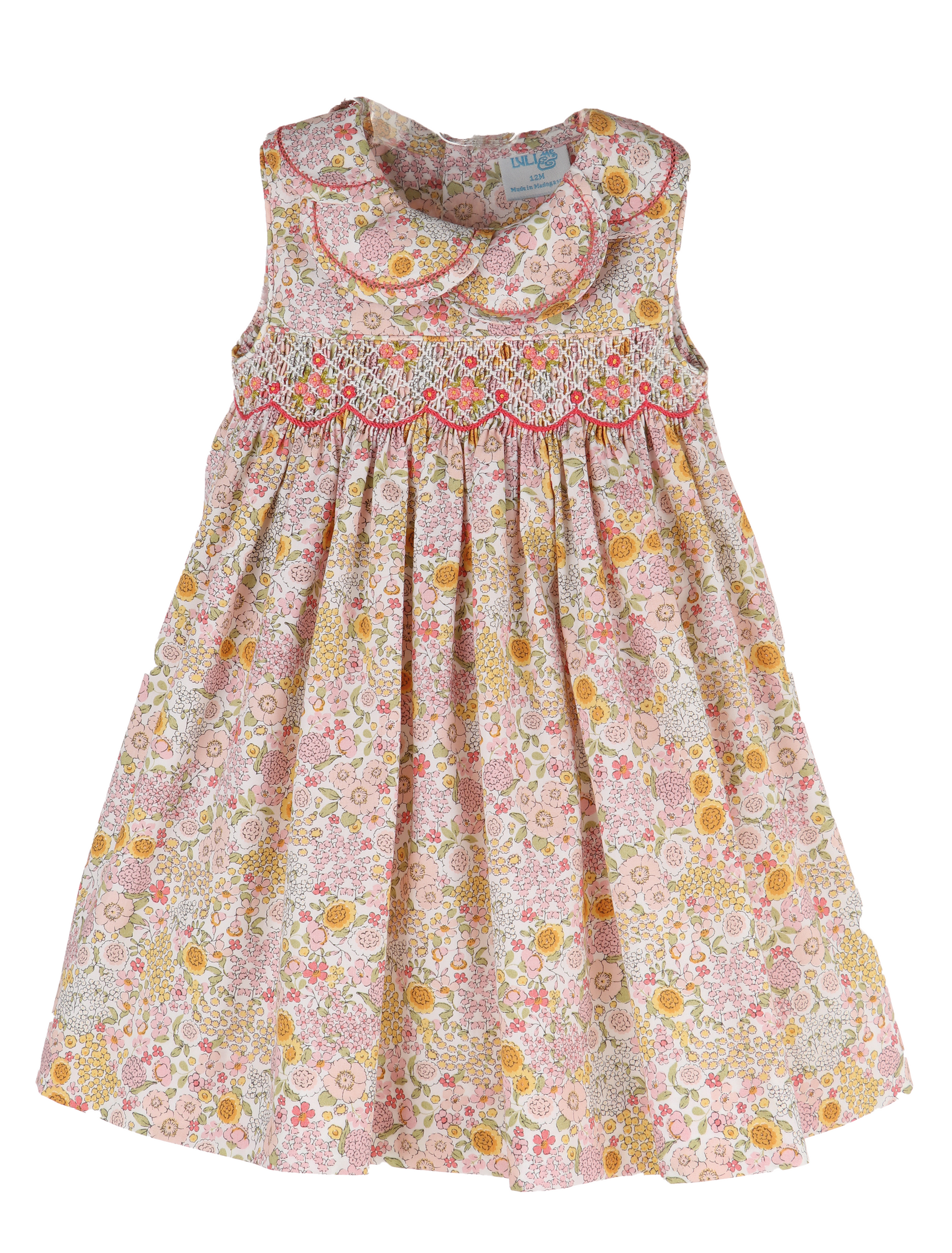 Floral Bouquet Petal Collar Dress