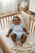 Load image into Gallery viewer, Gingham_Duo_Bubble_Luli_&_Me_+_Sophie_&_Lucas_26SS154_BL_3M_1
