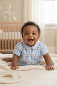 Load image into Gallery viewer, Gingham_Duo_Bubble_Luli_&_Me_+_Sophie_&_Lucas_26SS154_BL_3M_2
