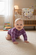 Load image into Gallery viewer, Harper_Plaid_Long_Sleeve_Button_Down_Bodysuit_RuffleButts_+_RuggedButts_2AP0925_00_P0920_0306M_1
