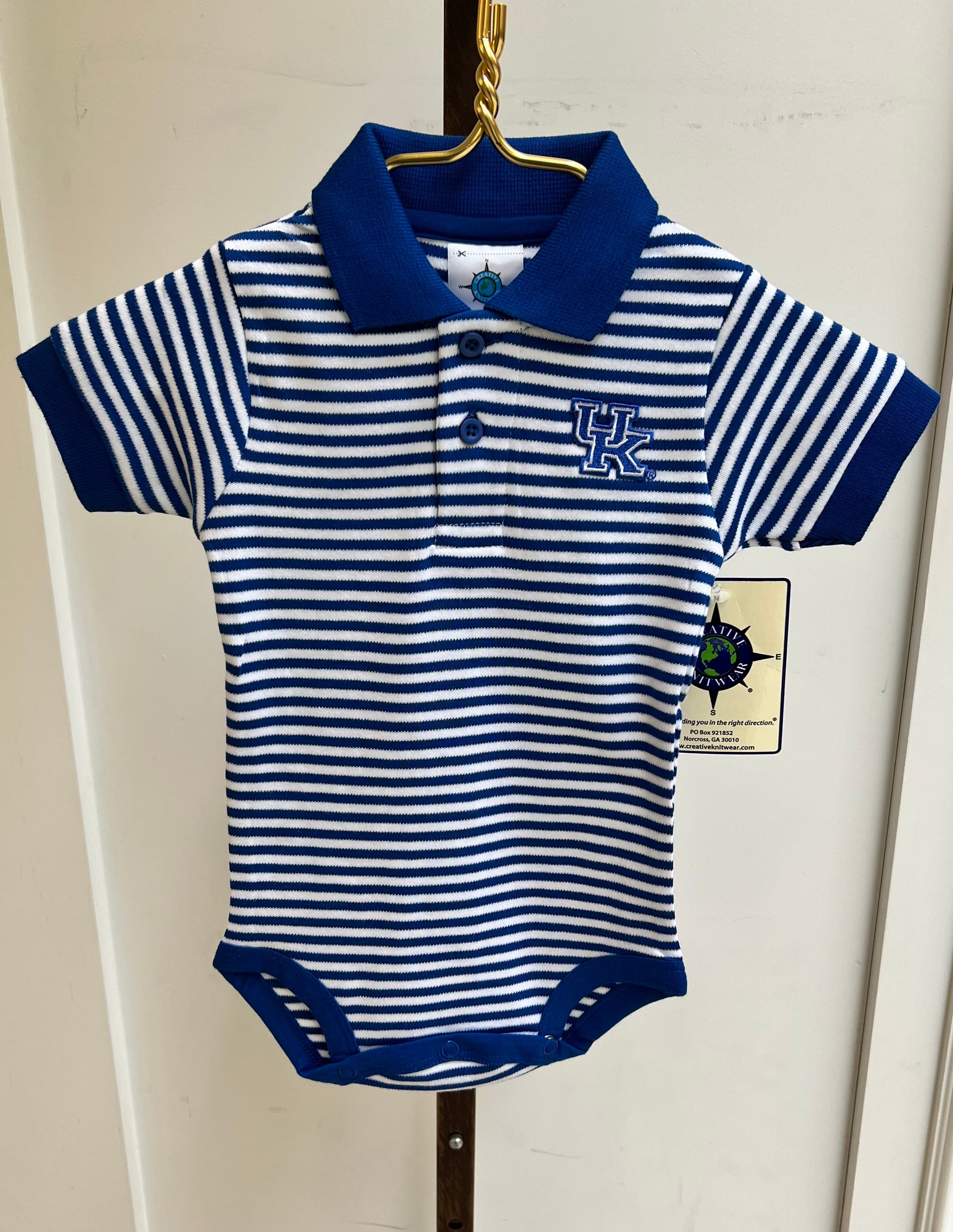Striped Polo Bodysuit