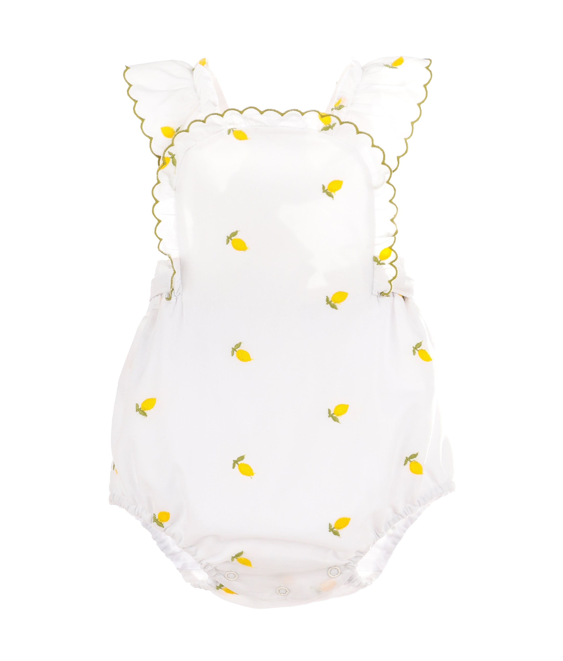 Lemon Broderie Sunsuit_Luli & Me + Sophie & Lucas_26SS163-GN