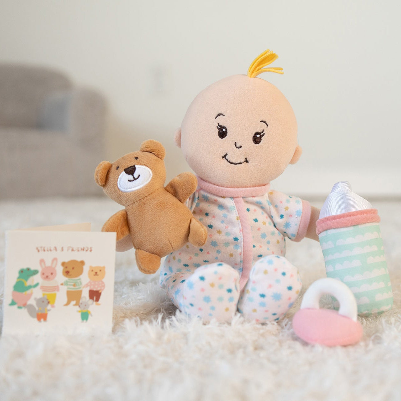 Love, Stella Sleepy Time Set Peach Doll with Blonde Tuft