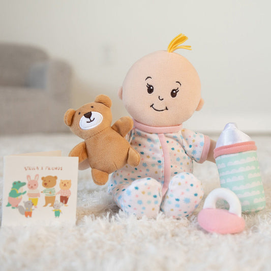 Love, Stella Sleepy Time Set Peach Doll with Blonde Tuft