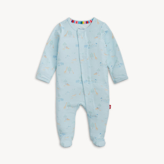 Serene Safari Blue Modal Footie