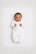 Load image into Gallery viewer, Preemie_Gown_Creative_Knitwear_F107_White_Preemie_2
