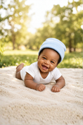Load image into Gallery viewer, Preemie_Knit_Cap_Creative_Knitwear_F105_Blue_Preemie_1
