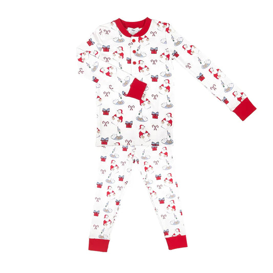 Santa Milk and Cookies Girl PJs