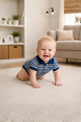 Load image into Gallery viewer, Striped_Polo_Bodysuit_Creative_Knitwear_FKY461_Royal_White_6_9M_1
