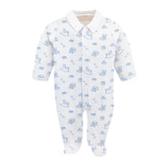 Tiny Baby Toys - Printed Pima Footie With Collar_Baby Club Chic_FOO046306