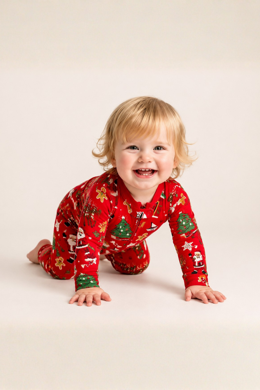 Twas_The_Night_Before_Christmas_Red_Box_Set_Baby_Coverall_With_Book_Books_to_Bed_18NBC3_4