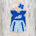 Load image into Gallery viewer, Kentucky Embroidered Floral Ruffle Outfit
