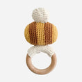 Load image into Gallery viewer, Bee Cotton Crochet Teether Rattle Toy
