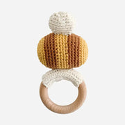 Bee Cotton Crochet Teether Rattle Toy