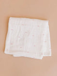 Load image into Gallery viewer, Pink Bow Baby Girl Organic Cotton Muslin Swaddle
