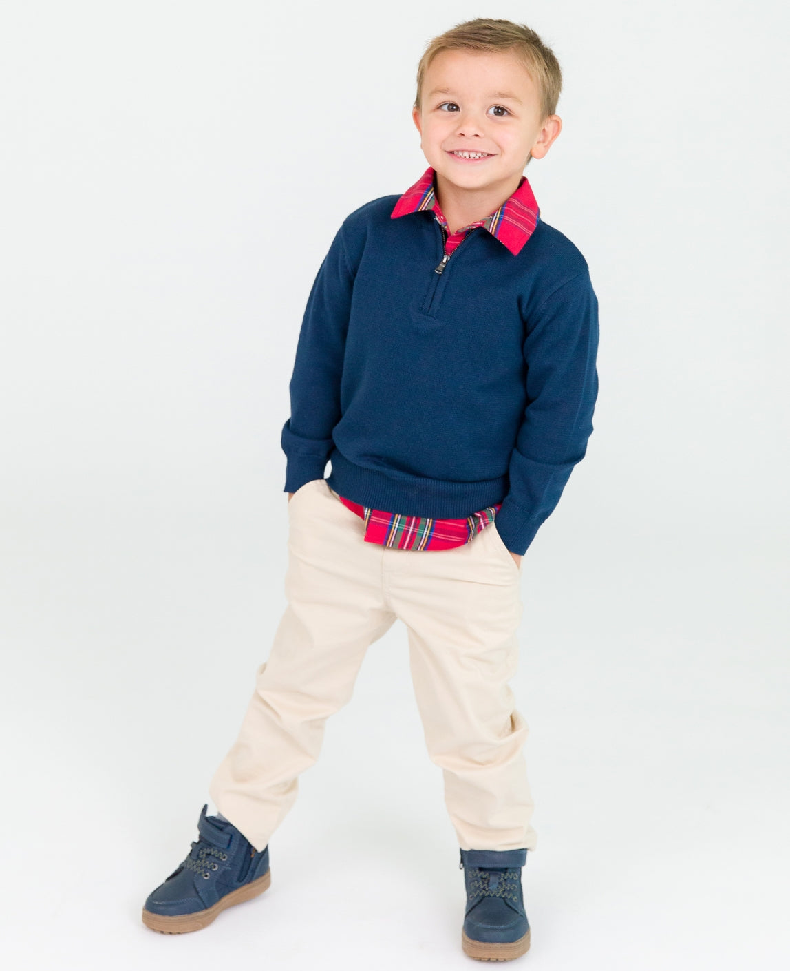 Boys Khaki Stretch Chino Pants