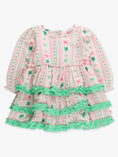 Load image into Gallery viewer, Girls Clover Bows & Wishes Cotton Gauze Tiered Ruffle Dress
