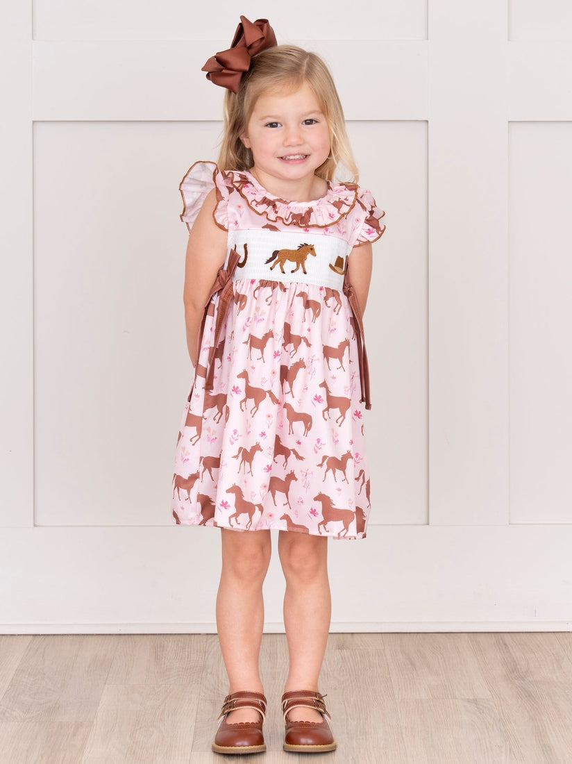 Smocked Horse Dress