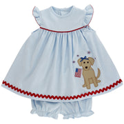 Patriotic Pup-Knit Float With Bloomers
