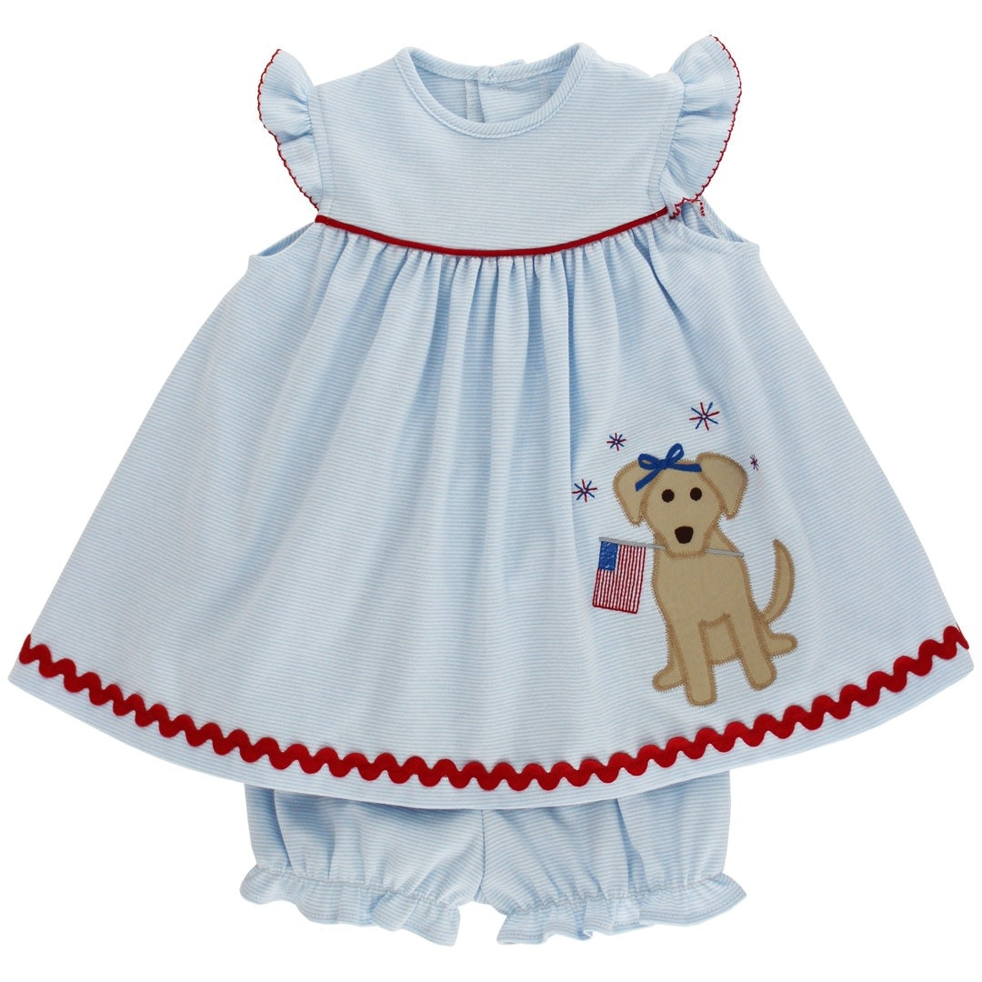 Patriotic Pup-Knit Float With Bloomers