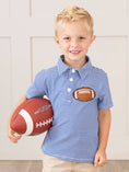 Load image into Gallery viewer, Stripe Cotton Embroidered Football Polo Shirt
