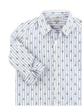 Load image into Gallery viewer, Boys Anchors Ahoy Stripe Long Sleeve Button Down Shirt
