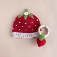Load image into Gallery viewer, Strawberry Cotton Crochet Teether Rattle Toy
