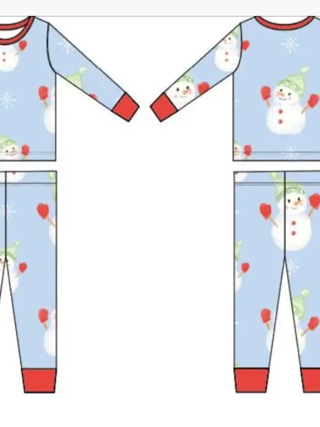 Snowmen on Two Piece Pajama Pants Set