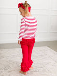 Load image into Gallery viewer, Baby Girls Red Ruffle Flare Pants
