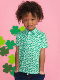 Load image into Gallery viewer, Boys Tiny Clover Field Knit Short Sleeve Performance Polo
