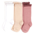 Load image into Gallery viewer, Lace Top Knee High Sock 3-Pack
