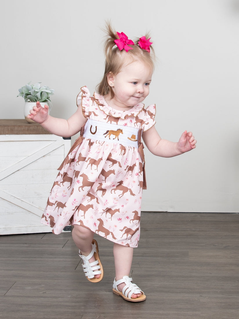 Smocked Horse Dress