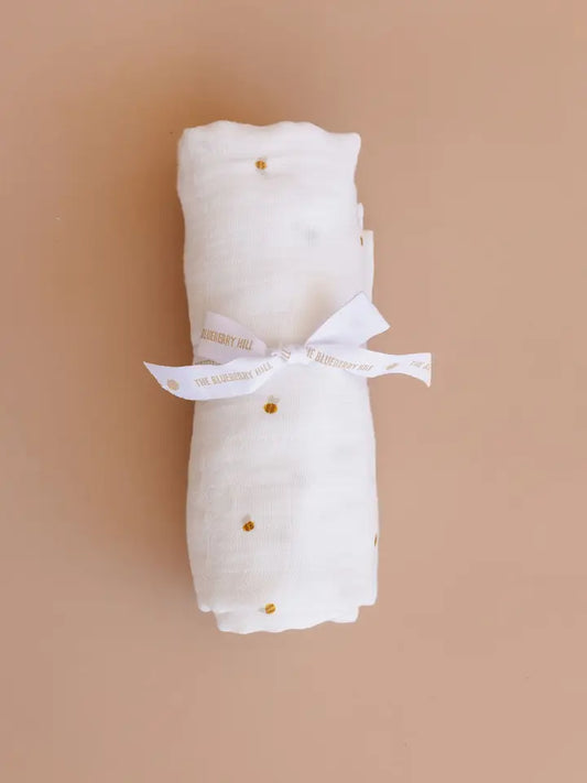 Bee Baby Organic Muslin Swaddle Blanket