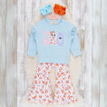 Load image into Gallery viewer, Lil’ Miss Boo Embroidered Ruffle Bell Bottom Outfit
