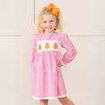 Load image into Gallery viewer, Gingham Smocked Pumpkin Ruffle Dress
