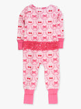 Load image into Gallery viewer, Bamboo Viscose Love You Cherry Much Convertible Ruffle One-Piece Footie Pajama
