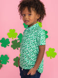 Load image into Gallery viewer, Boys Tiny Clover Field Knit Short Sleeve Performance Polo
