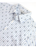 Load image into Gallery viewer, Boys Anchors Ahoy Stripe Long Sleeve Button Down Shirt
