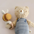 Load image into Gallery viewer, Bee Cotton Crochet Teether Rattle Toy

