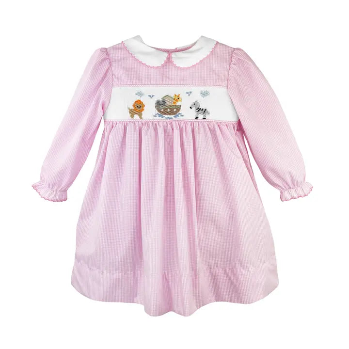 Noah's Ark Dress with Hand Picture Smocking