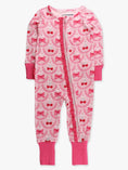 Load image into Gallery viewer, Bamboo Viscose Love You Cherry Much Convertible Ruffle One-Piece Footie Pajama
