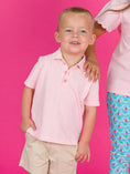 Load image into Gallery viewer, Boys Pink Pique Short Sleeve Polo Shirt
