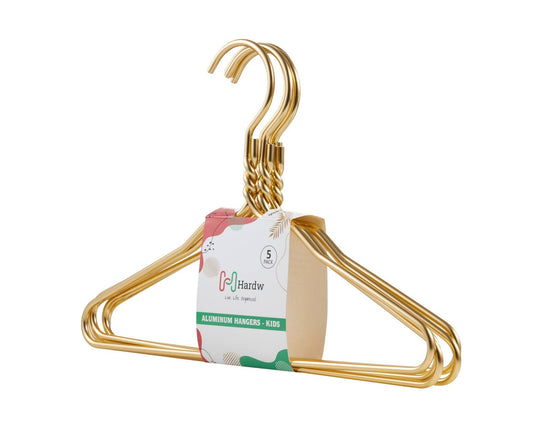 Kids Gold Aluminum Hangers (5 Pcs Per Paper Sleeve)