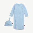 Load image into Gallery viewer, Love Lines Blue Gown Hat Set
